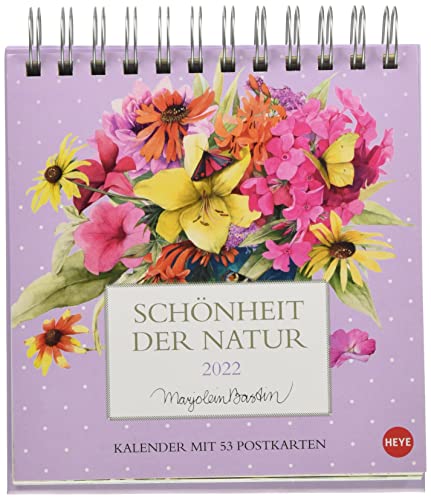 Marjolein Bastin: Schönheit der Natur Premium-Postkartenkalender 2022 - Wochenkalender zum Aufstellen mit 53 perforierten Postkarten - Tischkalender - 16,5 x 17,7 cm von Heye